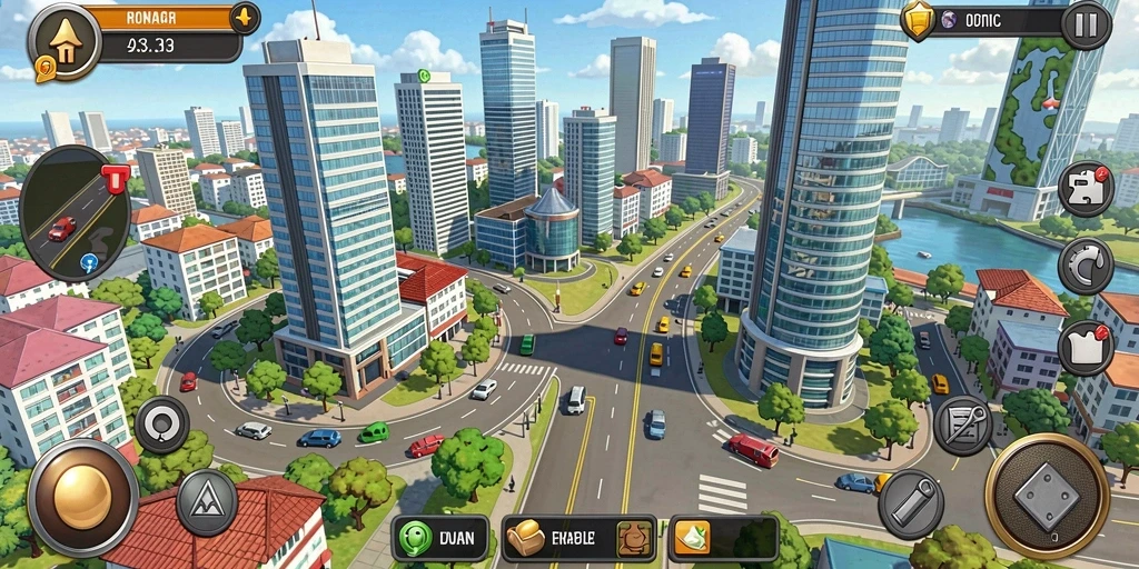 Screenshot menampilkan karakter utama dalam misi yang mendebarkan.