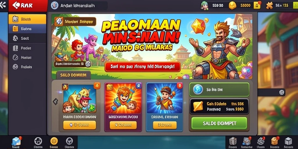 Tampilan menu utama yang menarik.