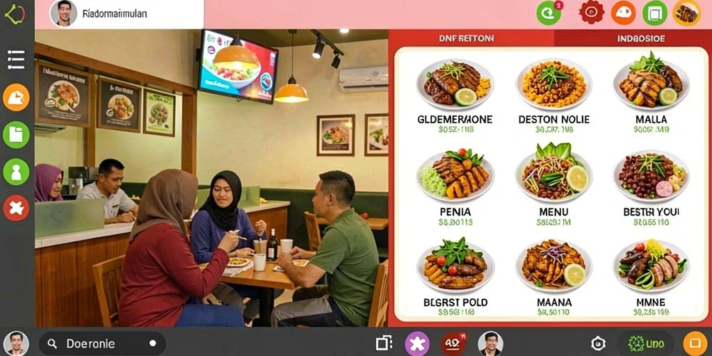 Tampilan awal permainan yang ceria dan mengundang.