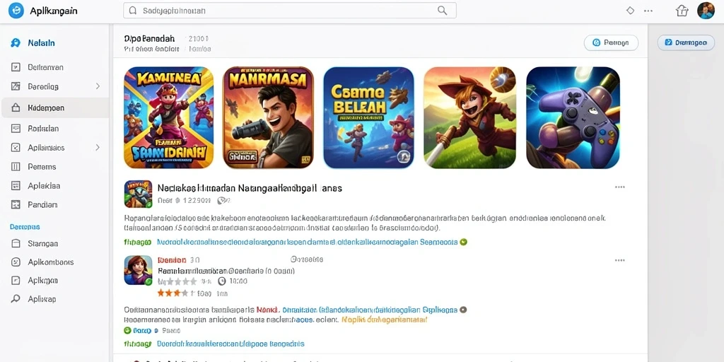 Tampilan awal game yang menarik dan intuitif.