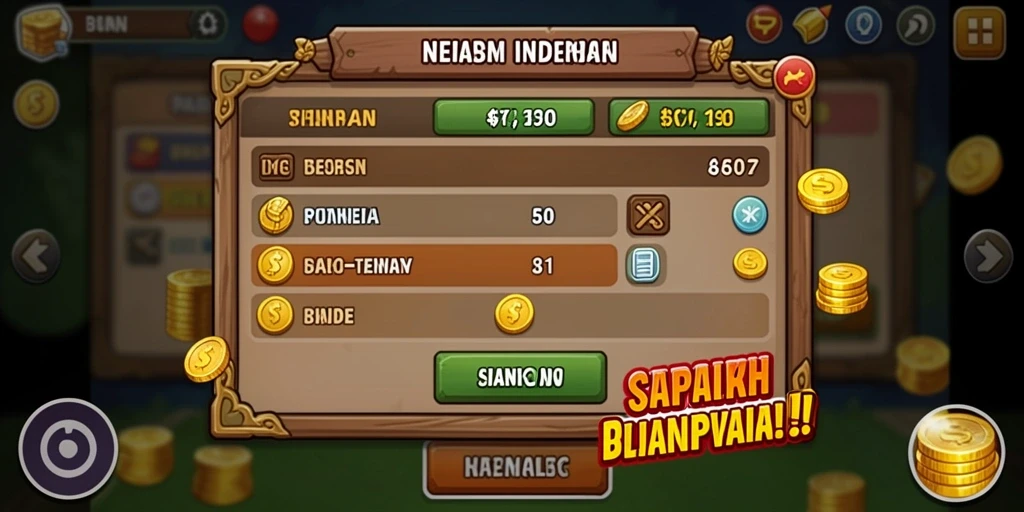Menampilkan karakter utama dengan desain menarik.